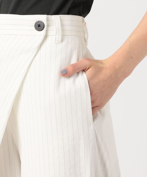 リネンストレッチ ラップスラックス（その他パンツ）｜EDITION