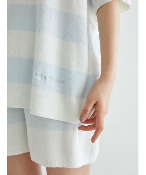 ジェラートピケ スムーズィーlite2 セット スムーズィー2ボーダーパーカ(パーカ)｜ルームウェア・パジャマ