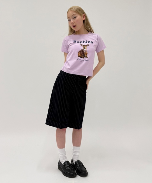 Oriens JOURNAL STANDARD（オリエンス ジャーナルスタンダード）の「ストライプハーフ スラックスパンツ（その他パンツ・レディース・ネイビー/グレー・38/36）」の13枚目の写真