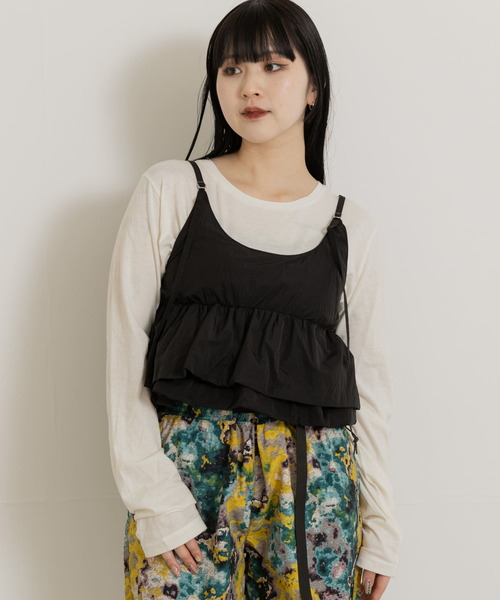 THE GOODLAND MARKET(ザグッドランドマーケット)の「cwtch 2WAY BUSTIER(キャミソール・レディース・ライトグレー/レッド/ブラック・FREE)」の2枚目の写真