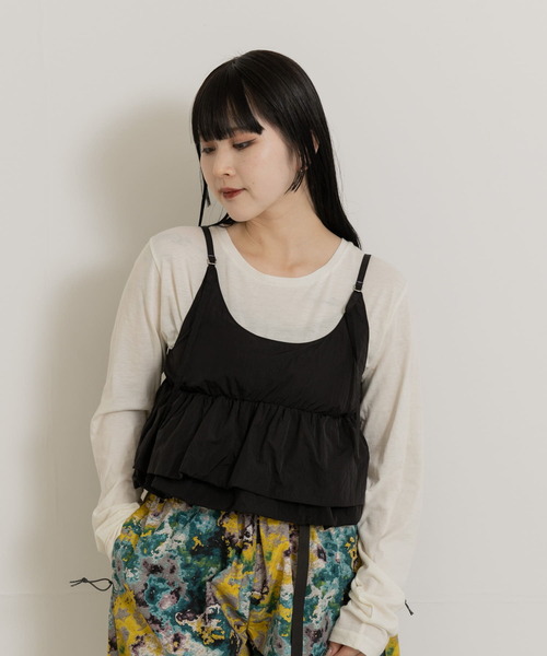 THE GOODLAND MARKET(ザグッドランドマーケット)の「cwtch 2WAY BUSTIER(キャミソール・レディース・ライトグレー/レッド/ブラック・FREE)」の4枚目の写真