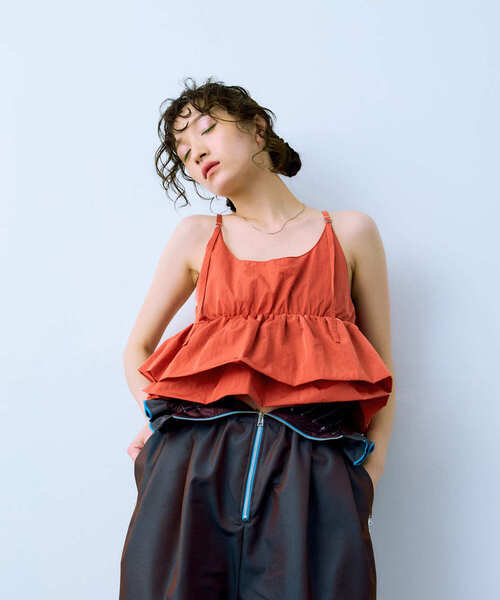 THE GOODLAND MARKET(ザグッドランドマーケット)の「cwtch 2WAY BUSTIER(キャミソール・レディース・ライトグレー/レッド/ブラック・FREE)」の9枚目の写真