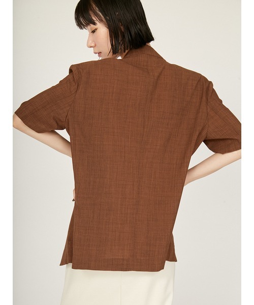 emmi(エミ)の「セミシアーハーフスリーブジャケット(その他アウター・レディース・コーラルピンク/ブラウン/ブラック・0/1)」の14枚目の写真