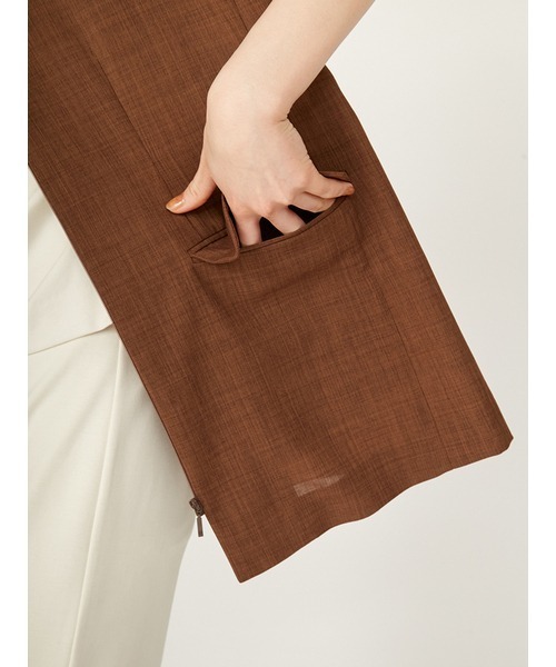 emmi(エミ)の「セミシアーハーフスリーブジャケット(その他アウター・レディース・コーラルピンク/ブラウン/ブラック・0/1)」の19枚目の写真