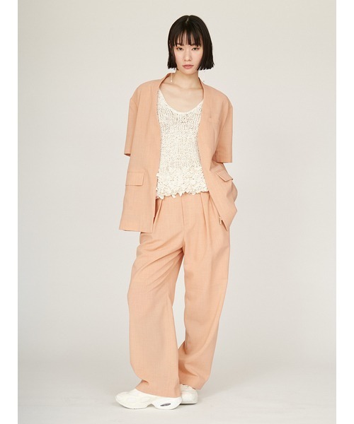 emmi(エミ)の「セミシアーハーフスリーブジャケット(その他アウター・レディース・コーラルピンク/ブラウン/ブラック・0/1)」の8枚目の写真