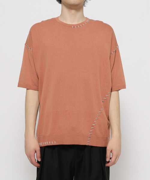 HARE（ハレ）の「ハンドステッチニットプルオーバー(HARE)（ニット/セーター・メンズ・ホワイト/ブラック/オレンジ・FREE）」の17枚目の写真