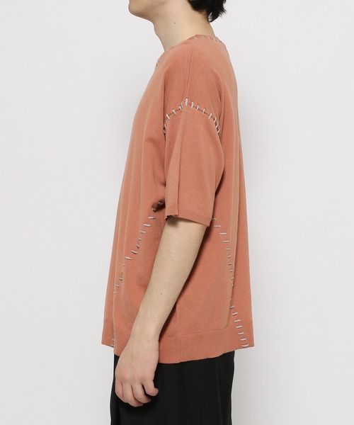 HARE（ハレ）の「ハンドステッチニットプルオーバー(HARE)（ニット/セーター・メンズ・ホワイト/ブラック/オレンジ・FREE）」の18枚目の写真