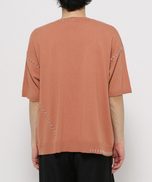 HARE（ハレ）の「ハンドステッチニットプルオーバー(HARE)（ニット/セーター・メンズ・ホワイト/ブラック/オレンジ・FREE）」の19枚目の写真