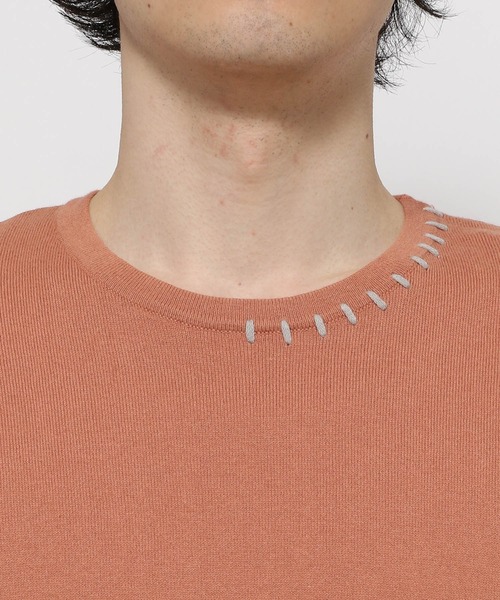 HARE（ハレ）の「ハンドステッチニットプルオーバー(HARE)（ニット/セーター・メンズ・ホワイト/ブラック/オレンジ・FREE）」の20枚目の写真