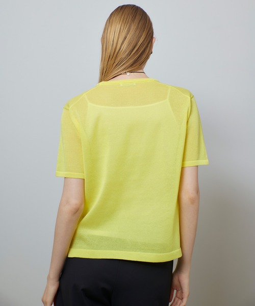 allureville(アルアバイル)の「エンブロイダリーロゴニットT(ニット/セーター・レディース・オフホワイト/ライトイエロー/ネイビー・2)」の21枚目の写真