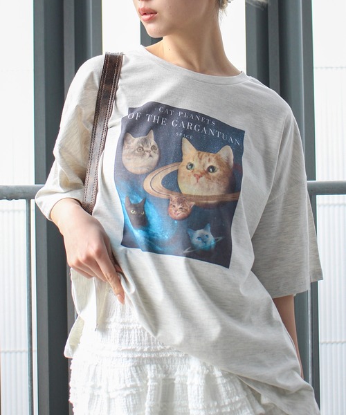 セール】宇宙ねこ BIG Tシャツ（Tシャツ/カットソー