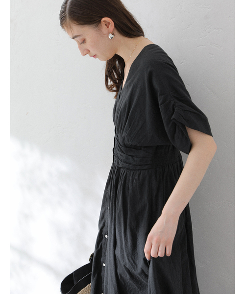 La TOTALITE（ラトータリテ）の「《WEB限定》【洗える】ne Quittez pas/ヌキテパ  COTTON JACQUARD DRESS（ワンピース・レディース・ホワイト/パープル/ブラック・FREE）」の14枚目の写真