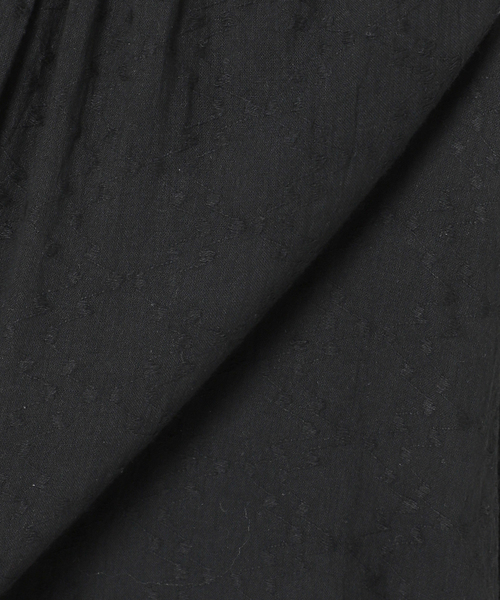 La TOTALITE（ラトータリテ）の「《WEB限定》【洗える】ne Quittez pas/ヌキテパ  COTTON JACQUARD DRESS（ワンピース・レディース・ホワイト/パープル/ブラック・FREE）」の6枚目の写真