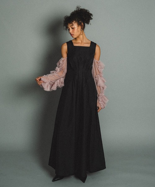 et.UNiVER(エトユニベール)の「Frourish attched dress(ドレス・レディース・ライトグレー/ブラック/グレー・SMALL/MEDIUM/LARGE)」の8枚目の写真