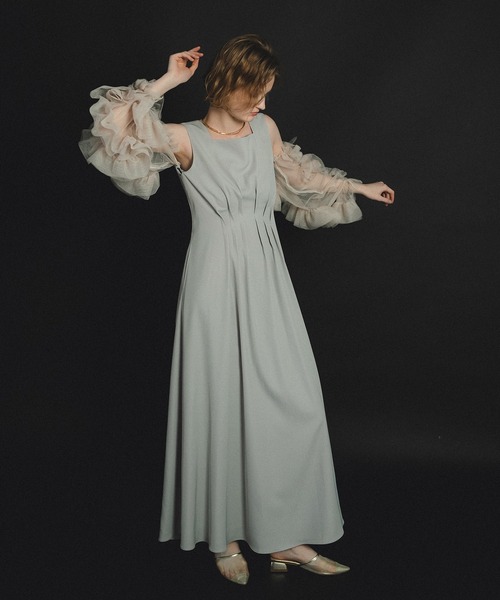 et.UNiVER(エトユニベール)の「Frourish attched dress(ドレス・レディース・ライトグレー/ブラック/グレー・SMALL/MEDIUM/LARGE)」の19枚目の写真