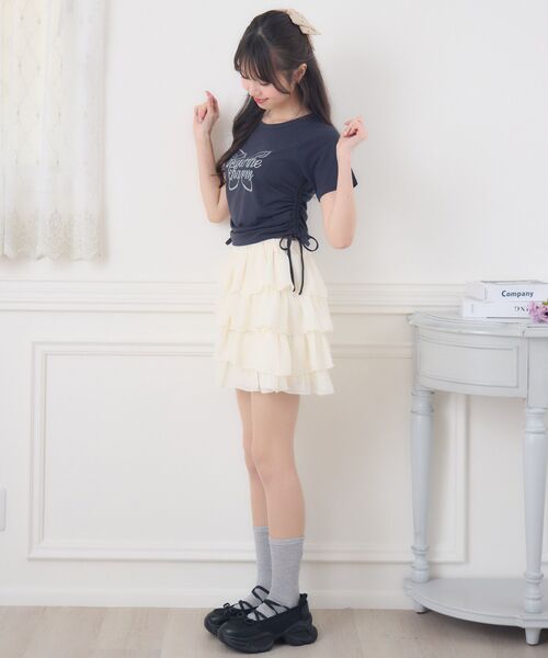 ems excite（エムズエキサイト）の「ビジューロゴドロストTEE（Tシャツ/カットソー・レディース・ホワイト系その他/チャコールグレー/グリーン・FREE）」の20枚目の写真