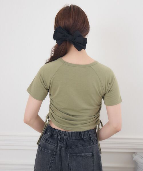 ems excite（エムズエキサイト）の「ビジューロゴドロストTEE（Tシャツ/カットソー・レディース・ホワイト系その他/チャコールグレー/グリーン・FREE）」の14枚目の写真