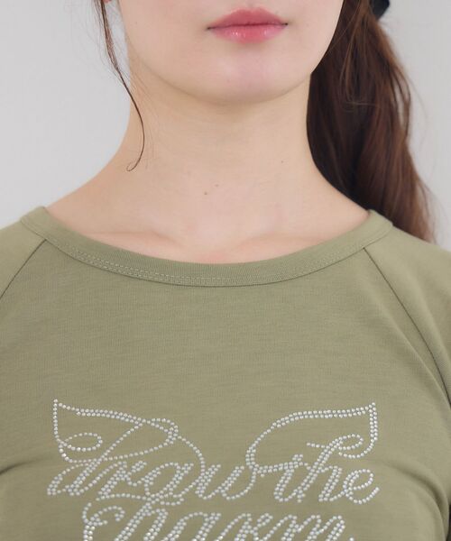 ems excite（エムズエキサイト）の「ビジューロゴドロストTEE（Tシャツ/カットソー・レディース・ホワイト系その他/チャコールグレー/グリーン・FREE）」の15枚目の写真