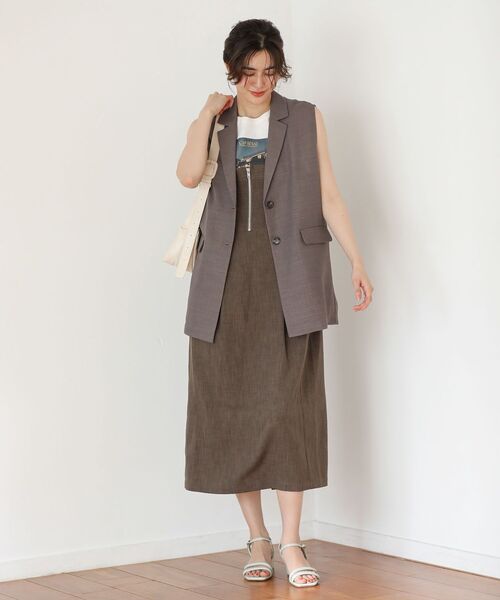 Green　Parks（グリーンパークス）の「ETS.スクエアトゥアンクルストラップサンダル（サンダル・レディース・ブラック/アイボリー/ミント・XS/S/L/M/XL）」の14枚目の写真