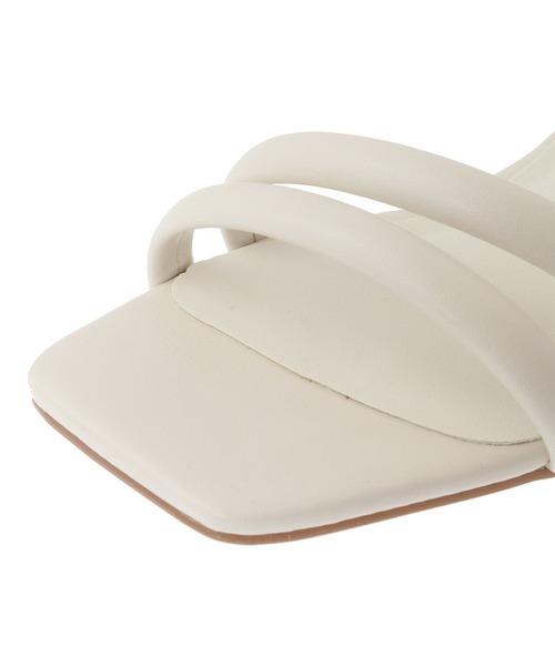 Green　Parks（グリーンパークス）の「ETS.スクエアトゥアンクルストラップサンダル（サンダル・レディース・ブラック/アイボリー/ミント・XS/S/L/M/XL）」の8枚目の写真