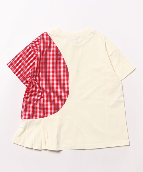 unica（ユニカ）の「サークルチェックタックT（Tシャツ/カットソー・キッズ・オフホワイト/ブラック・S/M/L/XL）」の3枚目の写真