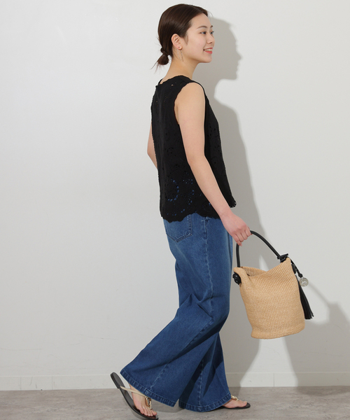 JOURNAL STANDARD relume(ジャーナルスタンダード レリューム)の「《追加》C/Rデニムワイドイージー(デニムパンツ・レディース・ネイビー/ブルー・38/36)」の6枚目の写真