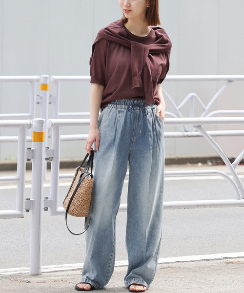 JOURNAL STANDARD relume(ジャーナルスタンダード レリューム)の「《追加》C/Rデニムワイドイージー(デニムパンツ・レディース・ネイビー/ブルー・38/36)」の11枚目の写真