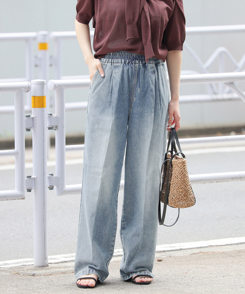 JOURNAL STANDARD relume(ジャーナルスタンダード レリューム)の「《追加》C/Rデニムワイドイージー(デニムパンツ・レディース・ネイビー/ブルー・38/36)」の15枚目の写真