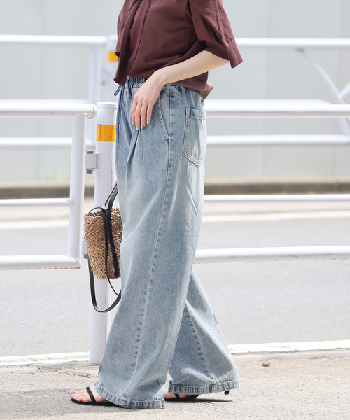 JOURNAL STANDARD relume(ジャーナルスタンダード レリューム)の「《追加》C/Rデニムワイドイージー(デニムパンツ・レディース・ネイビー/ブルー・38/36)」の16枚目の写真