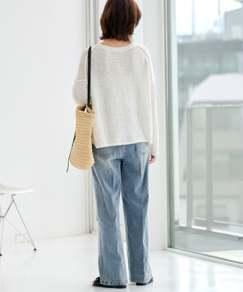 JOURNAL STANDARD relume(ジャーナルスタンダード レリューム)の「《追加》C/Rデニムワイドイージー(デニムパンツ・レディース・ネイビー/ブルー・38/36)」の21枚目の写真