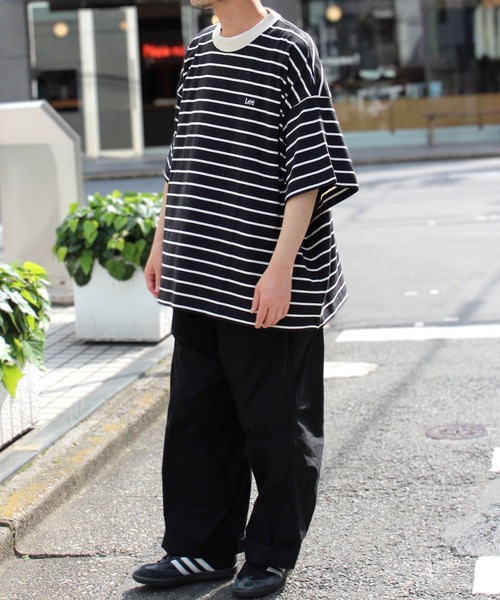 Lee（リー）の「LEE /BORDER BIG TEE/LT3202（Tシャツ/カットソー・メンズ・ネイビー/ホワイト/ブラック・FREE）」の12枚目の写真