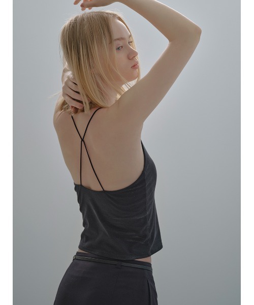 UNDERSON UNDERSON（アンダーソン アンダーソン）の「Ｘストラップカップインキャミ（キャミソール・レディース・ホワイト/ブラック・0/1）」の2枚目の写真