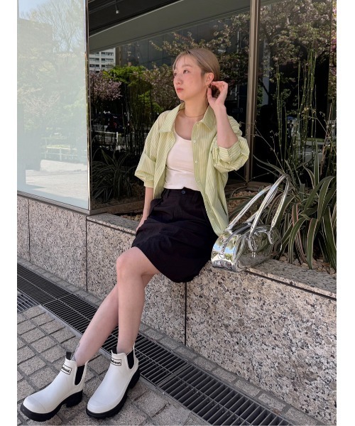 UNDERSON UNDERSON（アンダーソン アンダーソン）の「Ｘストラップカップインキャミ（キャミソール・レディース・ホワイト/ブラック・0/1）」の8枚目の写真