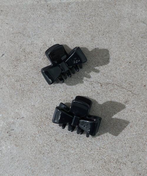 Kastane（カスタネ）の「【fiw.】リボンミニクリップSET（バレッタ/ヘアクリップ・レディース・アイボリー/ブラウン/ブラック・FREE）」の4枚目の写真