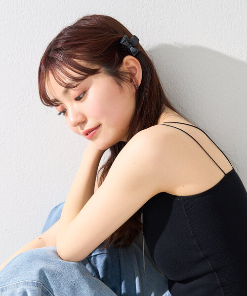 Kastane（カスタネ）の「【fiw.】リボンミニクリップSET（バレッタ/ヘアクリップ・レディース・アイボリー/ブラウン/ブラック・FREE）」の7枚目の写真