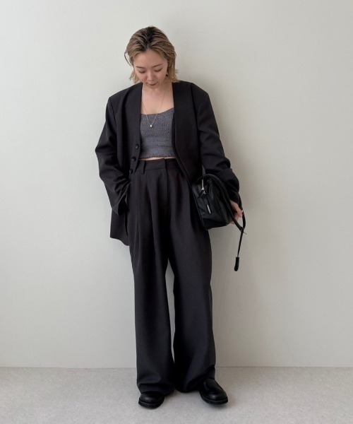 anuke ブラック　エコレザー ローファー ànuke online store（アンヌーク） / Ecoleather LoafersEcoleather