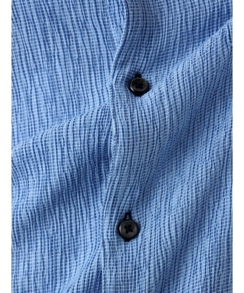 MK MICHEL KLEIN HOMME （エムケーミッシェルクランオム）の「【洗える】楊柳ストライプ七分袖シャツ（シャツ/ブラウス・メンズ・ピンク/チャコールグレー/ダークインディゴブルー・51/48/46）」の18枚目の写真