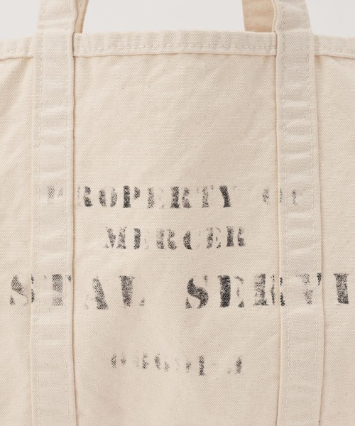 jj mercer（ジェイジェイマーサー）の「【J.J. Mercer】＜別注＞キャンバストートバッグL（トートバッグ・レディース・オフホワイト・フリー）」の6枚目の写真