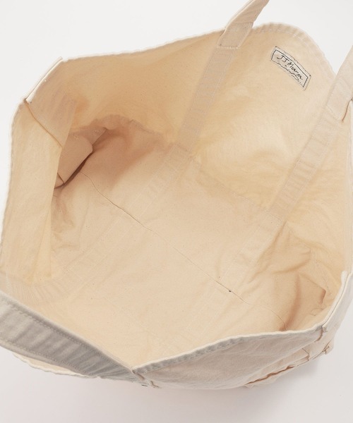 jj mercer（ジェイジェイマーサー）の「【J.J. Mercer】＜別注＞キャンバストートバッグL（トートバッグ・レディース・オフホワイト・フリー）」の3枚目の写真