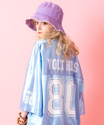 a.p.o.v. ビッグナンバリングシャイニーポリオーバーサイズフットボールシャツ