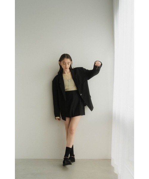 Knuth Marf(クヌースマーフ)の「high waist front skirt(スカート・レディース・ブラック・MEDIUM/SMALL)」の2枚目の写真