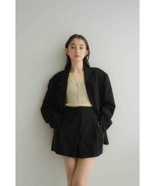 Knuth Marf(クヌースマーフ)の「high waist front skirt(スカート・レディース・ブラック・MEDIUM/SMALL)」の4枚目の写真