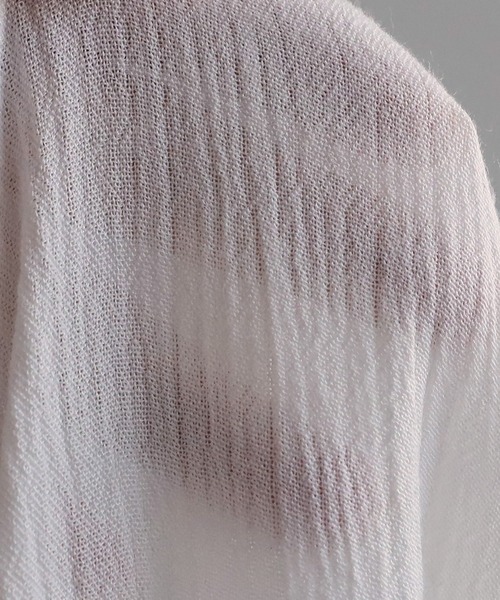 antiqua（アンティカ）の「楊柳風スキッパーシャツ（シャツ/ブラウス・レディース・ホワイト/ブラック・ONESIZE）」の3枚目の写真