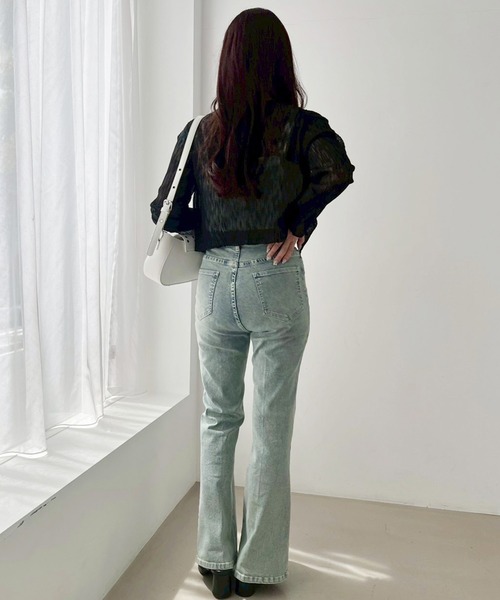 one after another NICE CLAUP(ワンアフターアナザーナイスクラップ)の「ビジューフレアデニムパンツ(デニムパンツ・レディース・ブルー系その他/ブルー/ネイビー・SMALL/MEDIUM)」の11枚目の写真