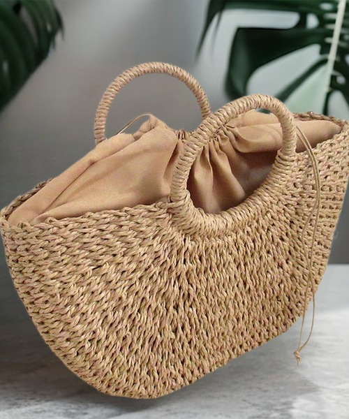 セール】5E30 大容量 軽量 サークル ラウンドハンドル カゴバッグ