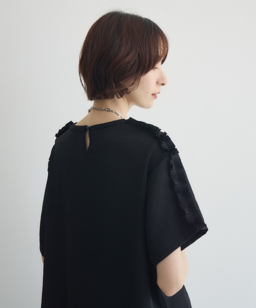 tシャツ TRANOI .ショルダーフリルレイズプルオーバー レディース TRANOI .ショルダーフリルレイズプルオーバー（Tシャツ
