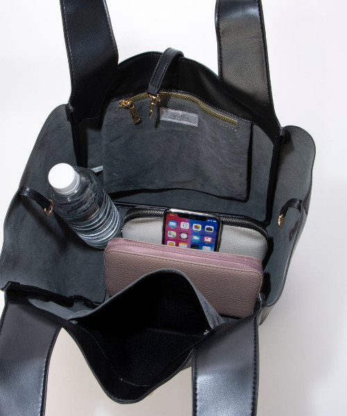 cache cache（カシュ カシュ）の「カシュカシュ cachecache / 軽量ビッグトートバッグ（トートバッグ・レディース・ブラック/チョコ・FREE）」の9枚目の写真