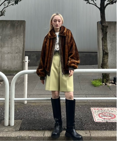 Ameri（アメリ）の「DESSERT CUP FUR BLOUSON（ブルゾン）」 - WEAR