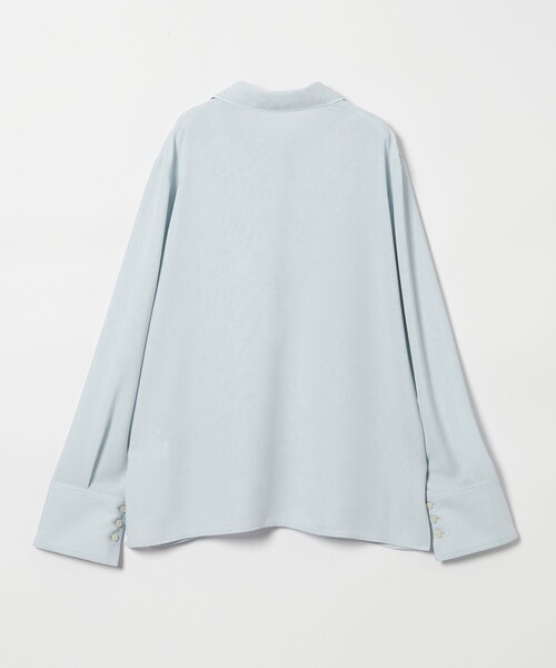 EMMEL REFINES(エメルリファインズ)の「<EMMEL REFINES>EM パイピングエリ トロミシャツ(シャツ/ブラウス・レディース・オフホワイト/ライトブルー/ダークブラウン・FREE)」の16枚目の写真