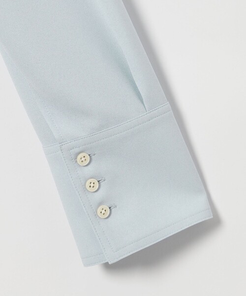 EMMEL REFINES(エメルリファインズ)の「<EMMEL REFINES>EM パイピングエリ トロミシャツ(シャツ/ブラウス・レディース・オフホワイト/ライトブルー/ダークブラウン・FREE)」の18枚目の写真